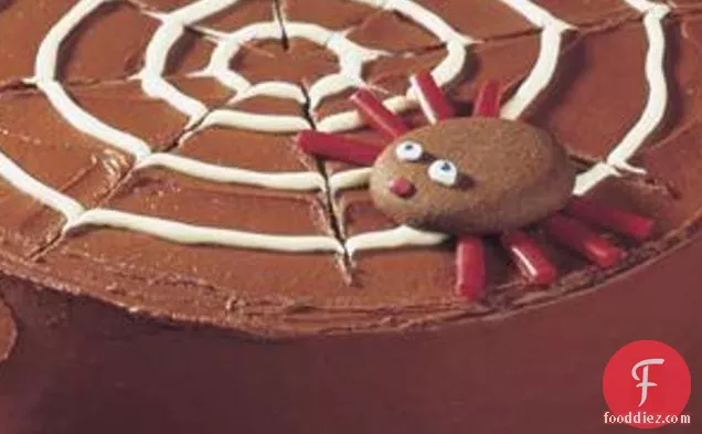 चॉकलेट स्पाइडर वेब केक