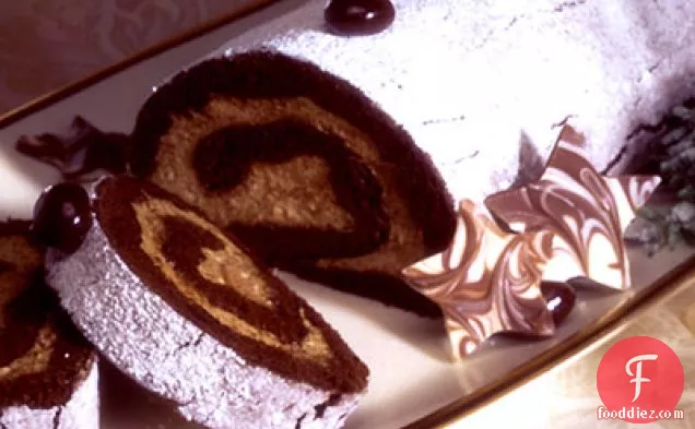 Mocha Chocolate Cake Roll