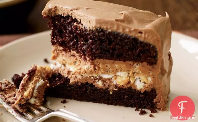 Crunchy Milk Chocolate-Peanut Butter Layer Cake