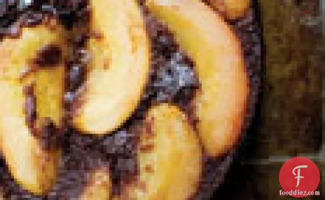Upside-Down Pear Chocolate Cake