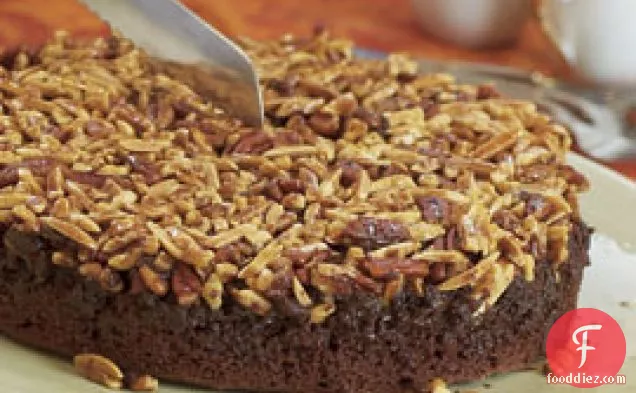 Chocolate Nut Upside-down Cake