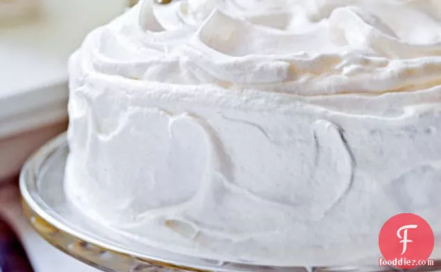 Yellow Butter Cake with Vanilla Meringue Frosting