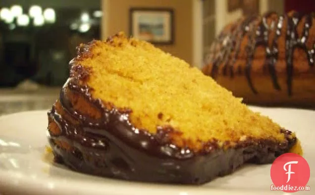 Pumpkin Bundt Cake With Chocolate Glaze