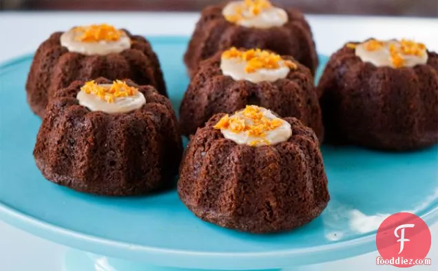 Orange Gingerbread Bundt Cake Drizzled With Chocolate