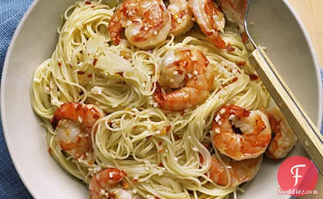 Angel Hair with Spicy Shrimp