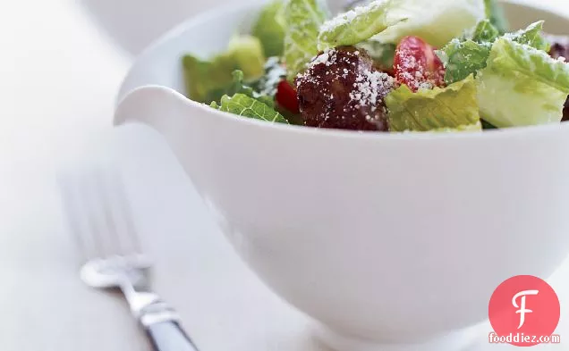 Caesar Salad with Meatballs