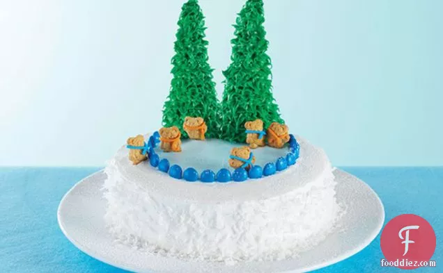 Ice Skating Wonderland Cake
