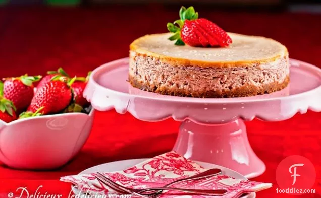 Roasted Strawberry, Vanilla & White Chocolate Cheesecake