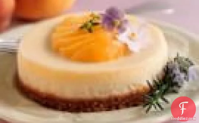 Crème Fraîche Cheesecakes With Freestone Peaches
