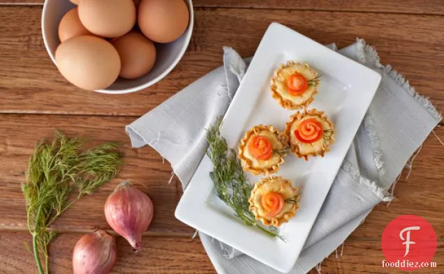Lemon Dill Cheesecakes With Lox
