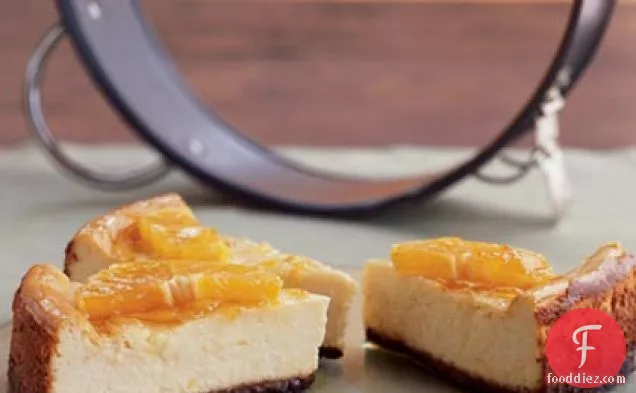 Orange-Glazed Cheesecake with Gingersnap Crust