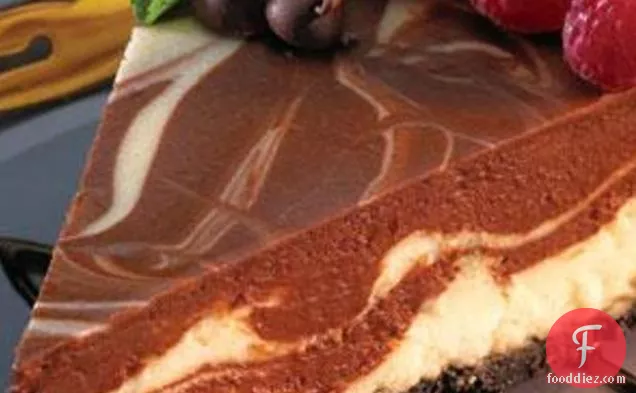 Dark And Decadent Swirled Cheesecake