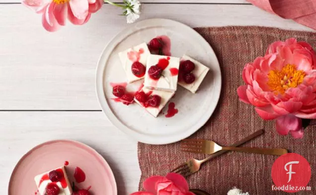 Cheesecake With Ginger-lime Candied Raspberries