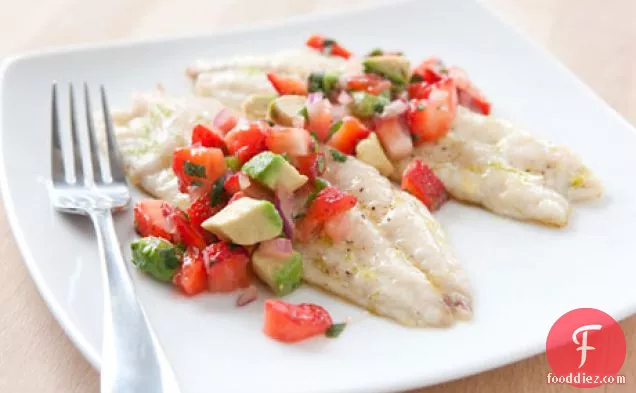 Grilled Red Snapper With Strawberry And Avocado Salsa