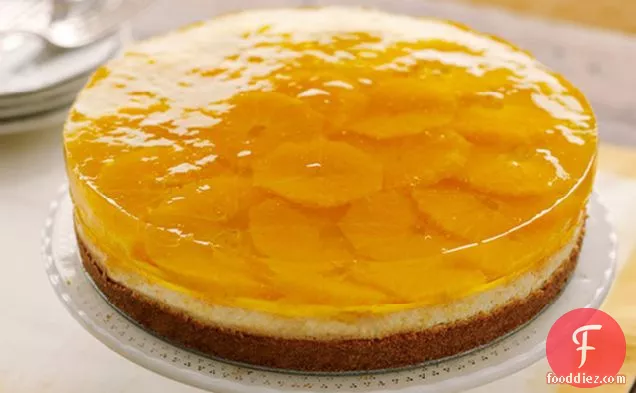 Citrus-Gelatin Layered Cheesecake