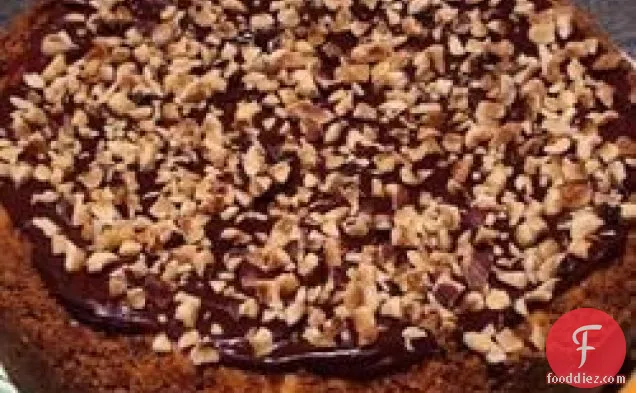 Heavenly Chipped Chocolate and Hazelnut Cheesecake