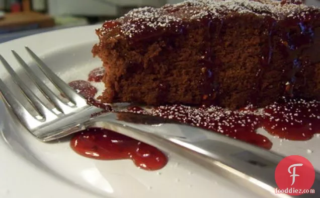 Dark Chocolate Souffle Cake
