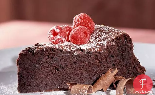 Dark-Chocolate Soufflé Cake