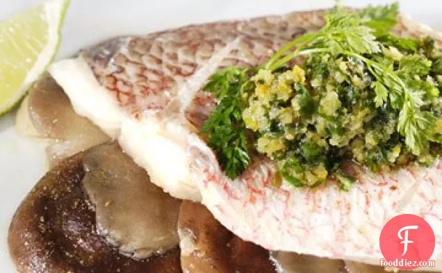 Red Snapper with Ginger-Scallion Relish