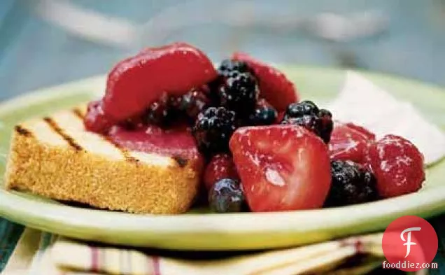 Polenta Cake with Late-Summer Berries