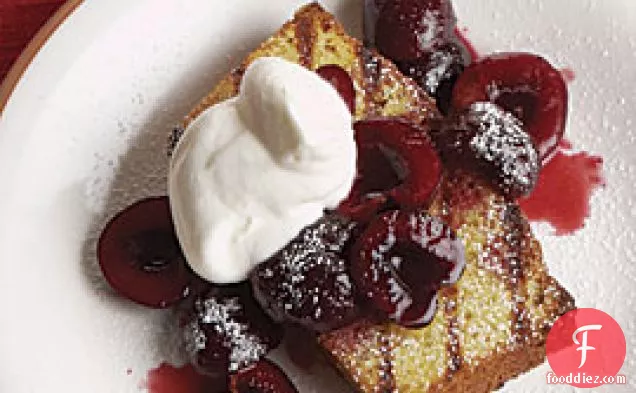 Grilled Polenta Cake With Cherry-cassis Sauce