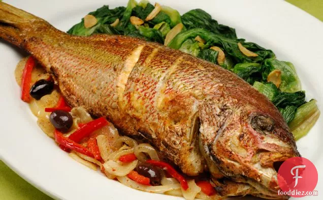 Whole Fish Roasted With Fennel & Olives