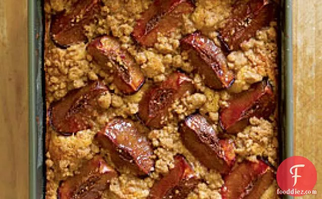 Plum Coffee Cake With Brown Sugar & Cardamom Streusel