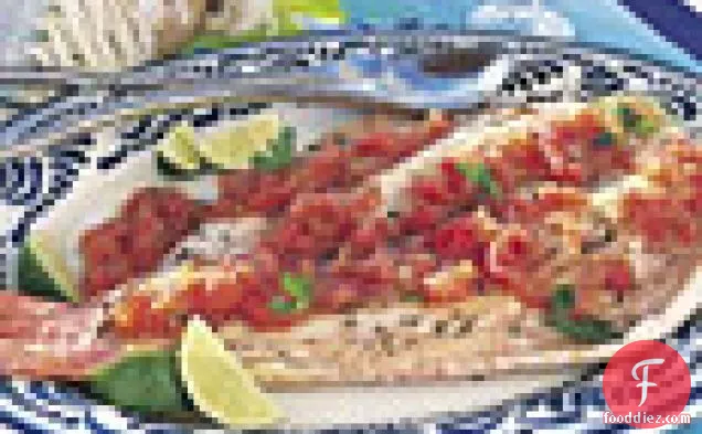 Grilled Whole Fish with Roasted Tomato-Chile Sauce