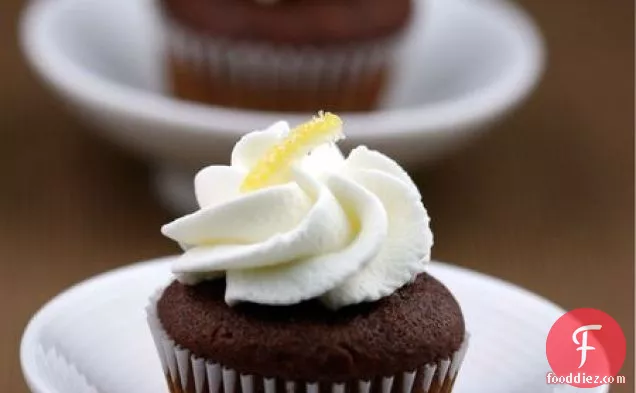 Gingerbread Cupcakes with Lemon Creme Chantilly