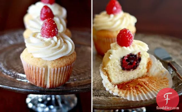 Raspberry & Chocolate Filled Cupcakes