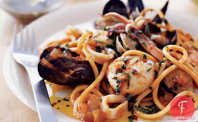 Seafood Pasta with Tuscan Hot Oil