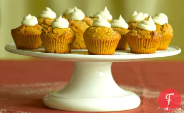 Mini Pumpkin-gingerbread Cupcakes