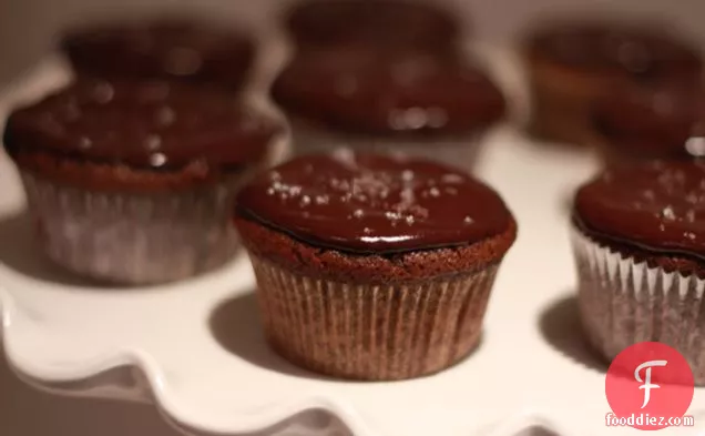 Chocolate Stout Cupcakes With Salted Ganache