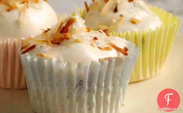 Chocolate Chip Angel Cupcakes with Fluffy Frosting