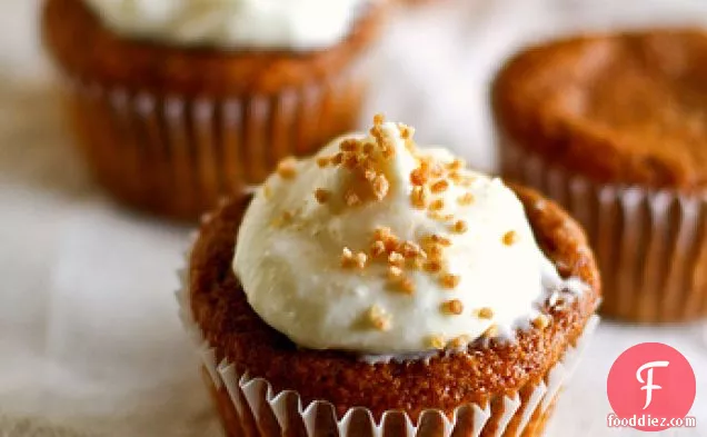 Pumpkin Cupcakes With Maple–cream Cheese Frosting
