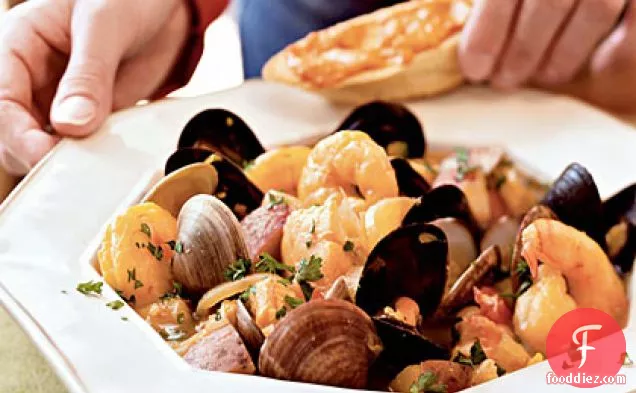Classic Bouillabaisse with Rouille-Topped Croutons