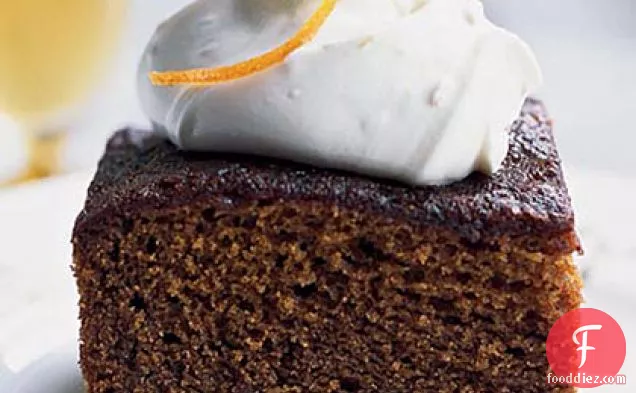 Molasses-Gingerbread Cake with Mascarpone Cream