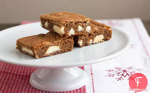 Gingerbread-white Chocolate Blondies