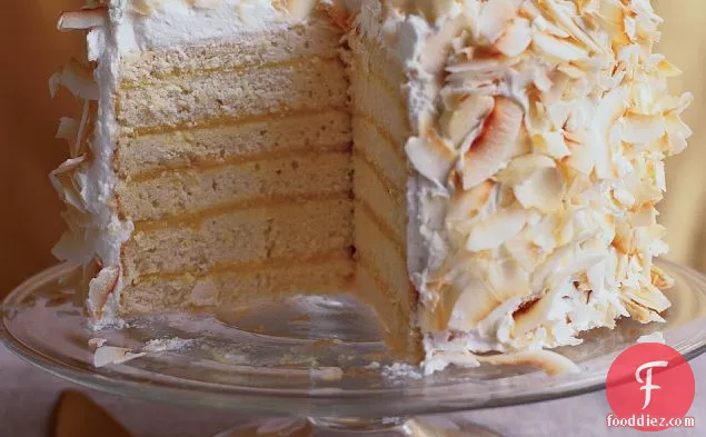 Six-Layer Coconut Cake with Passion Fruit Filling