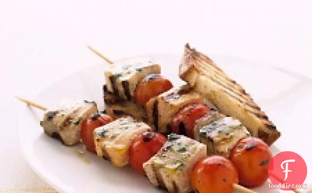 Grilled Fish Kabobs With Cherry Tomatoes