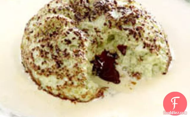 Pistachio Souffles With Soft Chocolate Centers