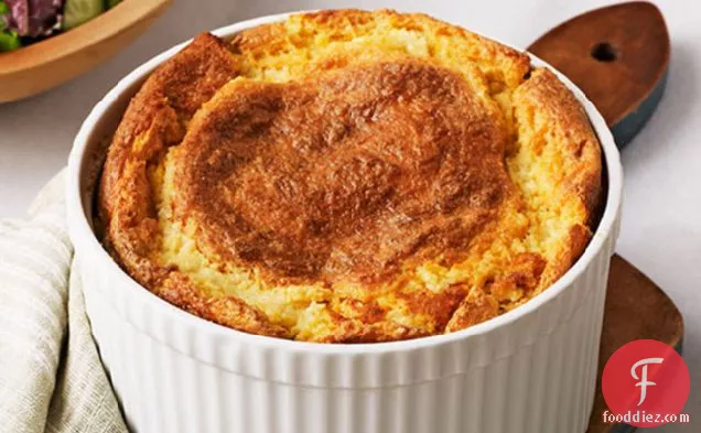 Roasted Garlic & Cheese Grits Souffle