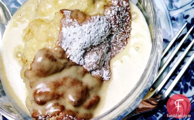 Bread Pudding Souffle with Whiskey Sauce