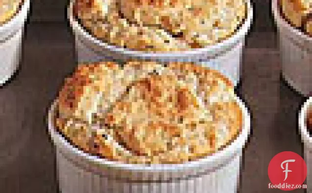 Shrimp and Crab Souffles with Red Bell Pepper and Tarragon