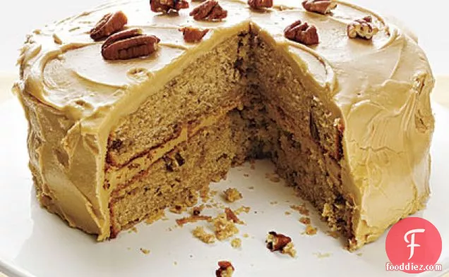 Pecan Spice Cake with Maple Frosting