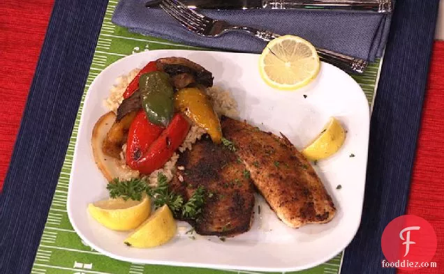 AFC's Blackened Tilapia with Grilled Vegetables