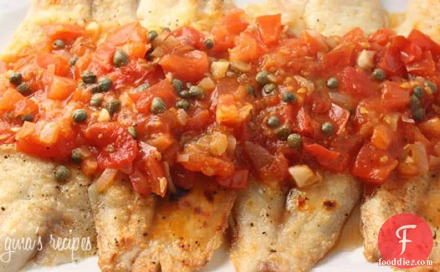 Broiled Tilapia With Tomato Caper Sauce