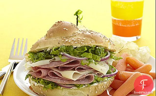 Salami and Swiss Hoagies