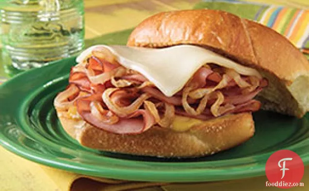 Onion-Smothered Ham Sandwich