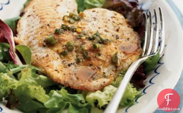 Sautéed Tilapia with Honey-Scallion Dressing